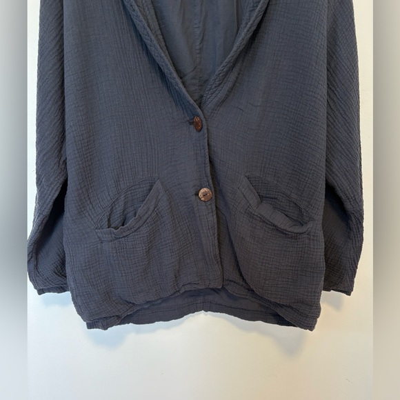 Free People oversized cotton blazer , sz : small - Picture 5 of 8